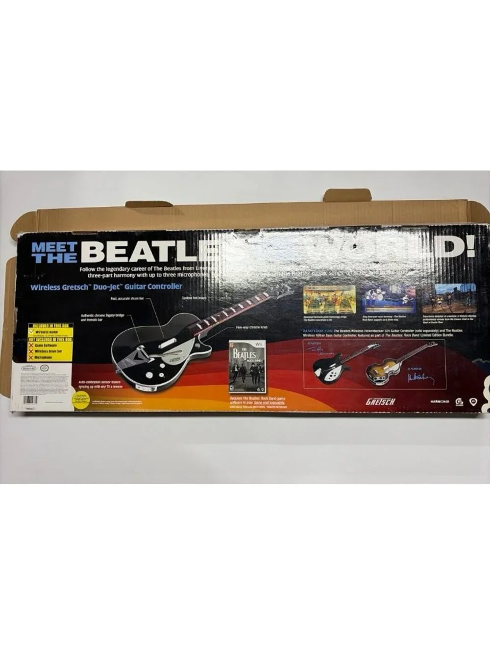 Beatles Rock Band Wii Bigsby Gretsch DuoJet Guitar NWGTS4 No Dongle Tested Works